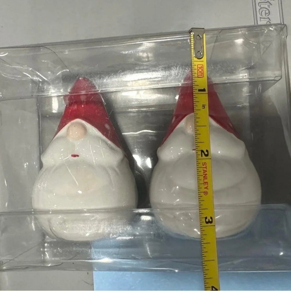 Red & White Christmas Santa Salt & Pepper Shakers Holiday